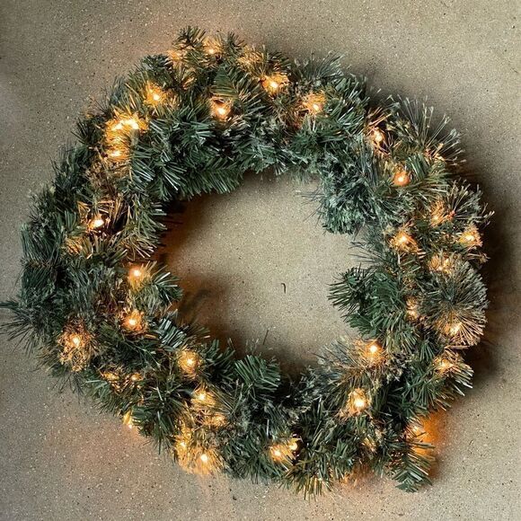 Pre-Lit Christmas Door Wreath (Add your own decorations) - Picture 5 of 8